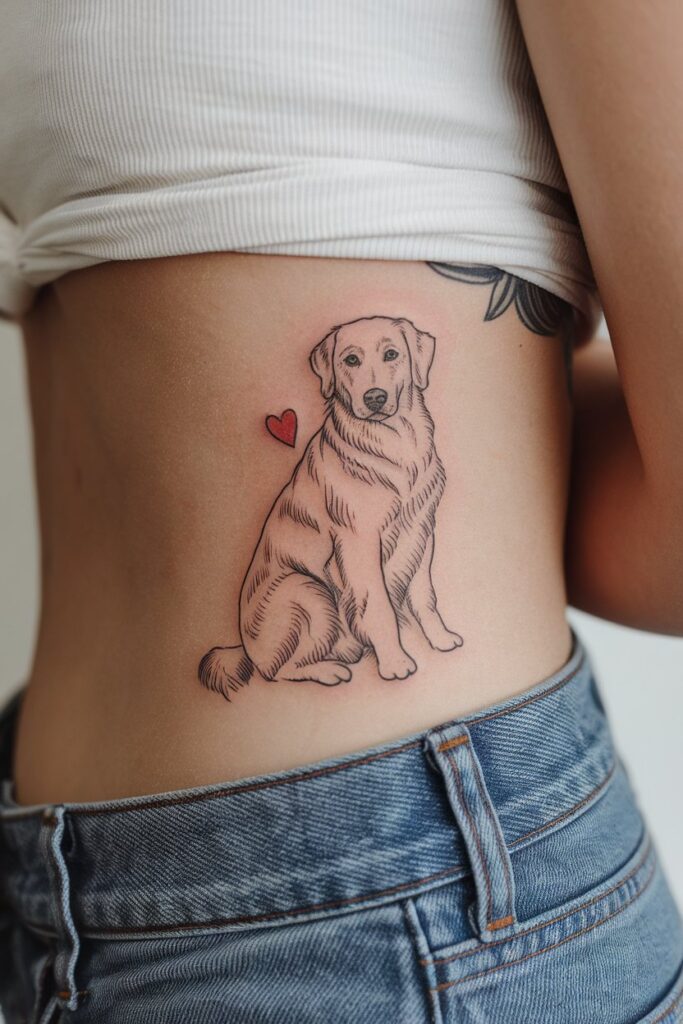 A Beautiful Dog Tattoo for Pet Lovers