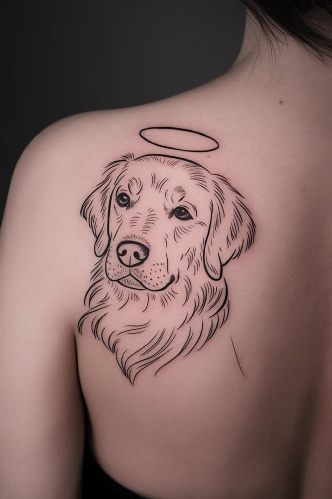 Angel Dog Tattoo