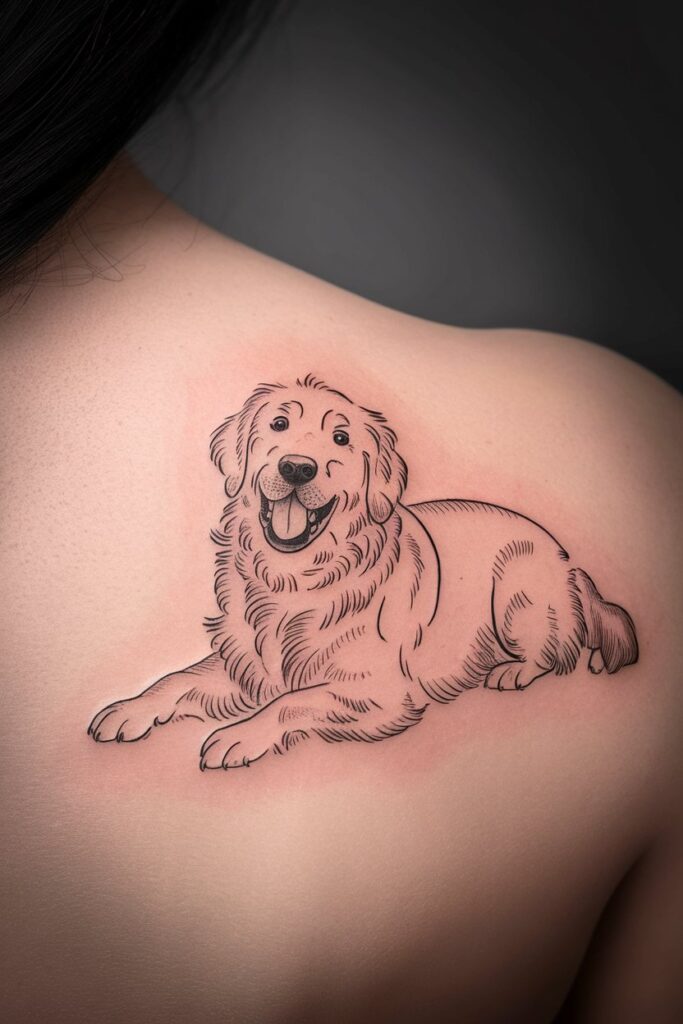 Relaxed Dog Tattoo