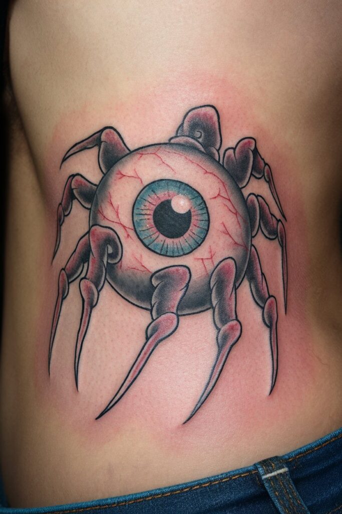 Spider-Eye Hybrid Tattoo