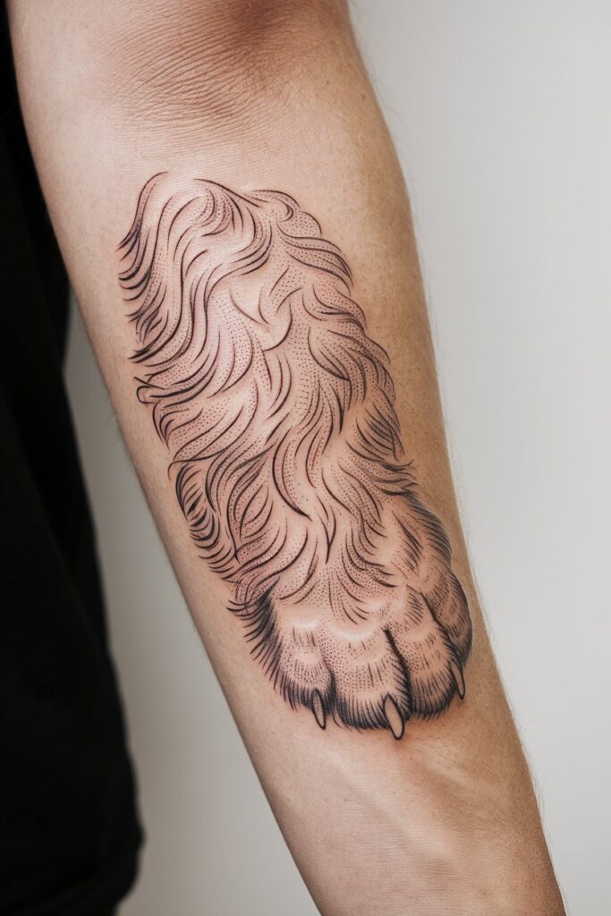 Golden Retriever Paw Tattoo