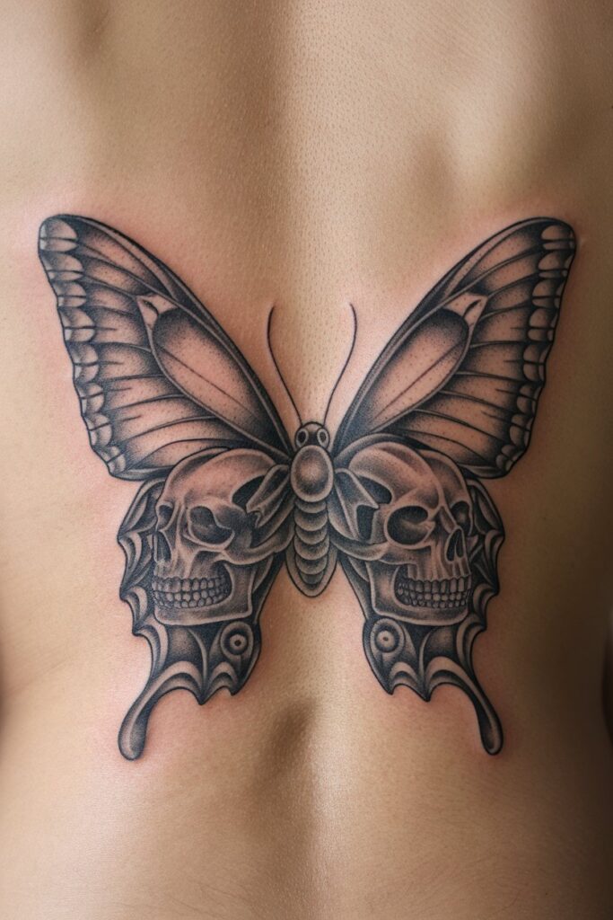 Skull Butterfly Tattoo for a Unique Symbol of Transformation