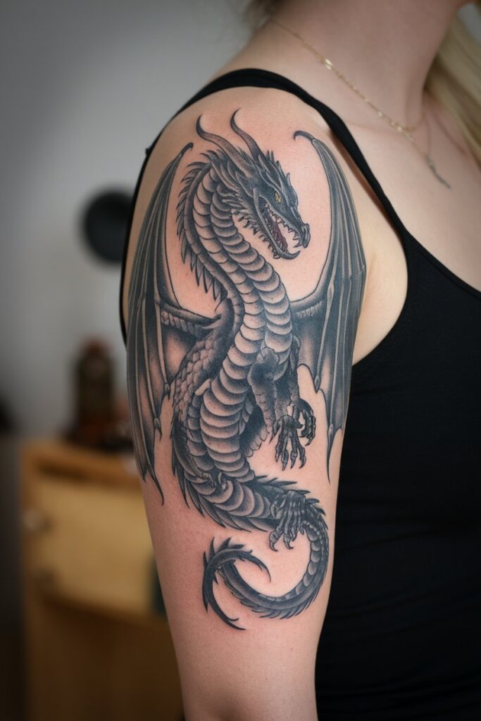 Fierce Dragon Tattoo for a Bold and Powerful Statement