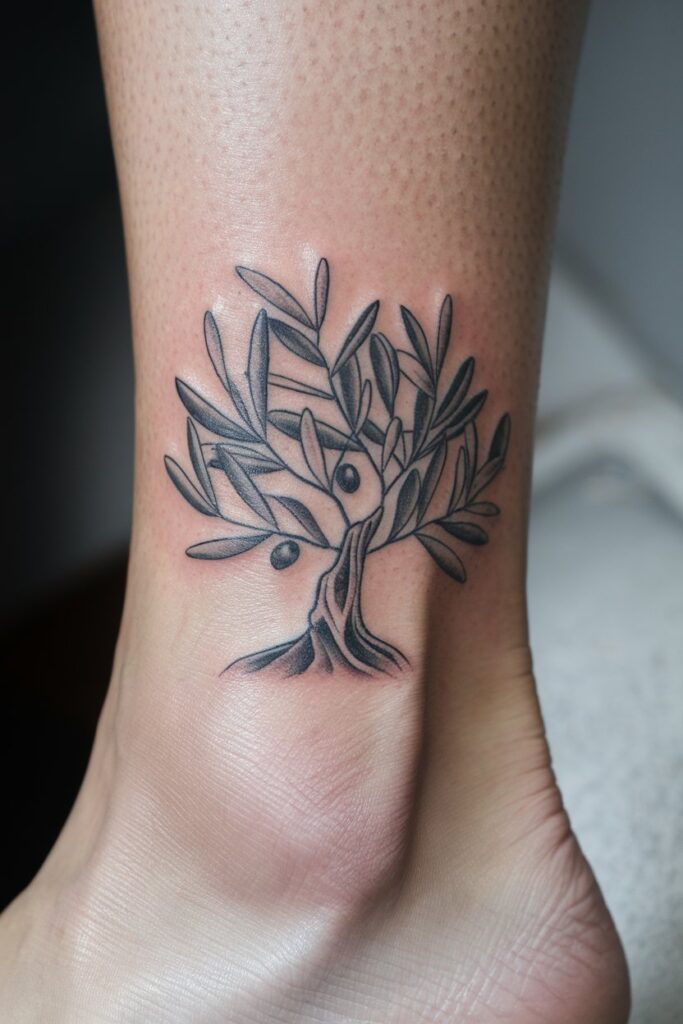 Greece Mythology Tattoo Olive Tree Symbol