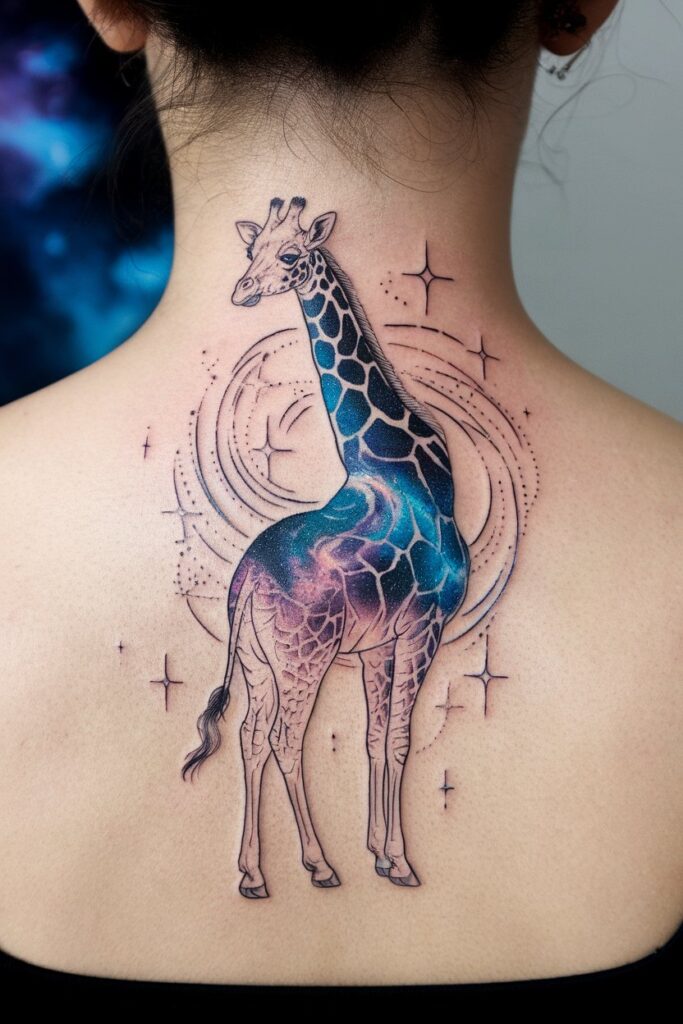 Galaxy Giraffe Tattoo