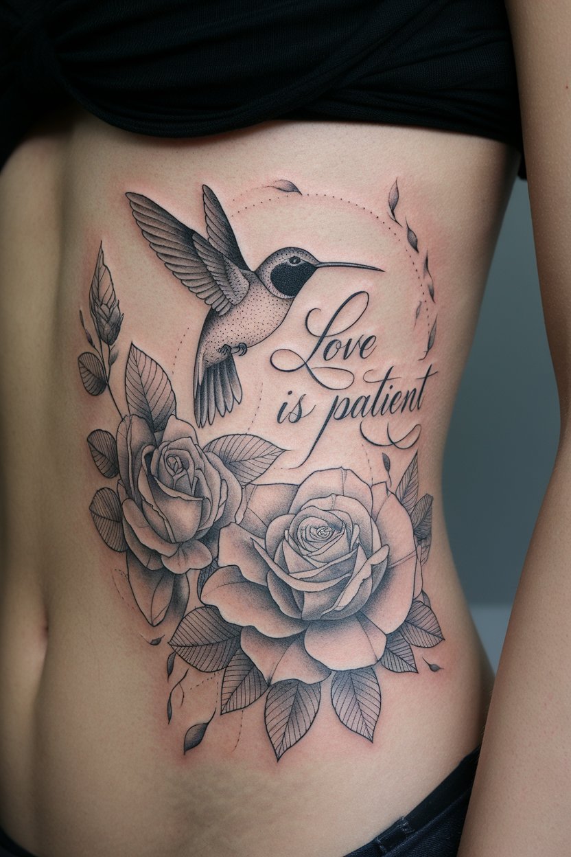 20 Hummingbird Tattoo with Flowers That Inspire Creativity ...