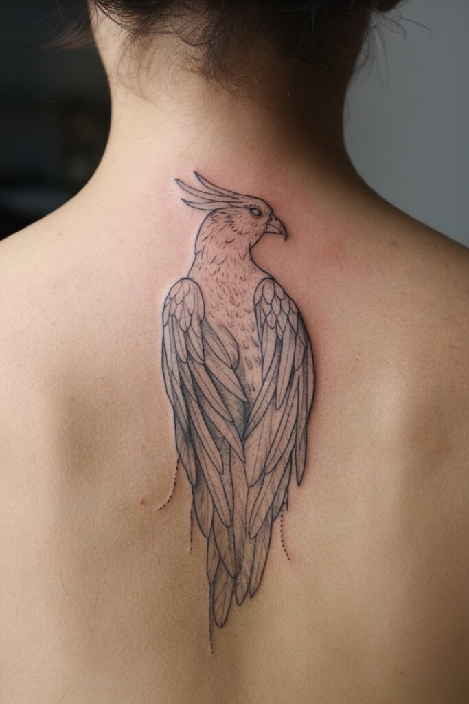  Phoenix Back Tattoo Subtle and Refined Design