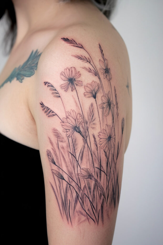 Wildflower Field Tattoo