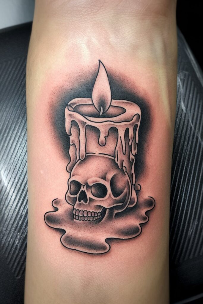 A Skull and Candle, Illuminating the Darkness