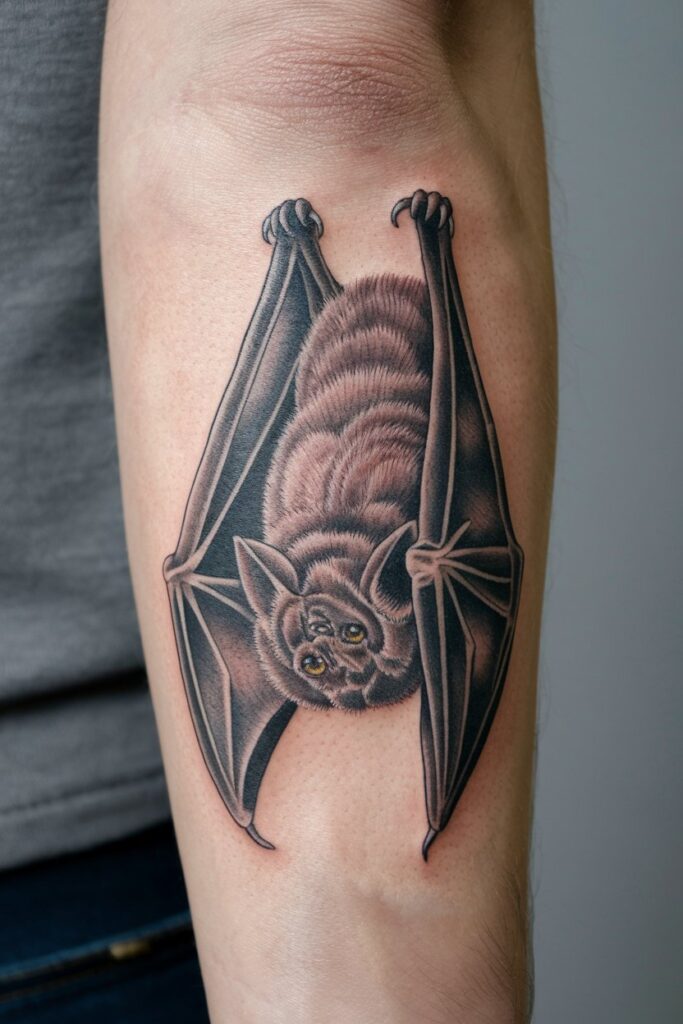 A Watchful Bat That Embraces the Night