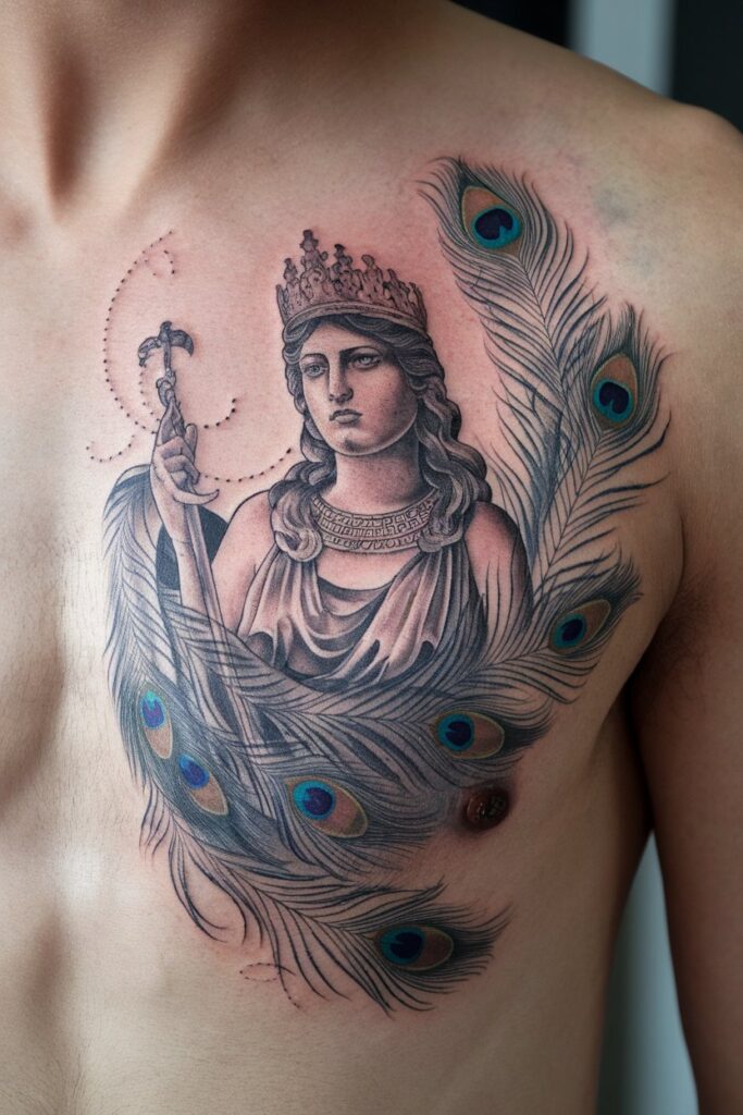 20. Greek Goddess Hera Tattoo