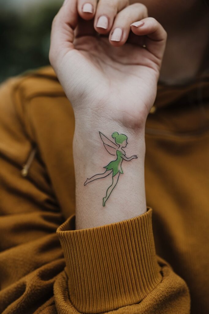 Tinkerbell Wrist Tattoo Idea