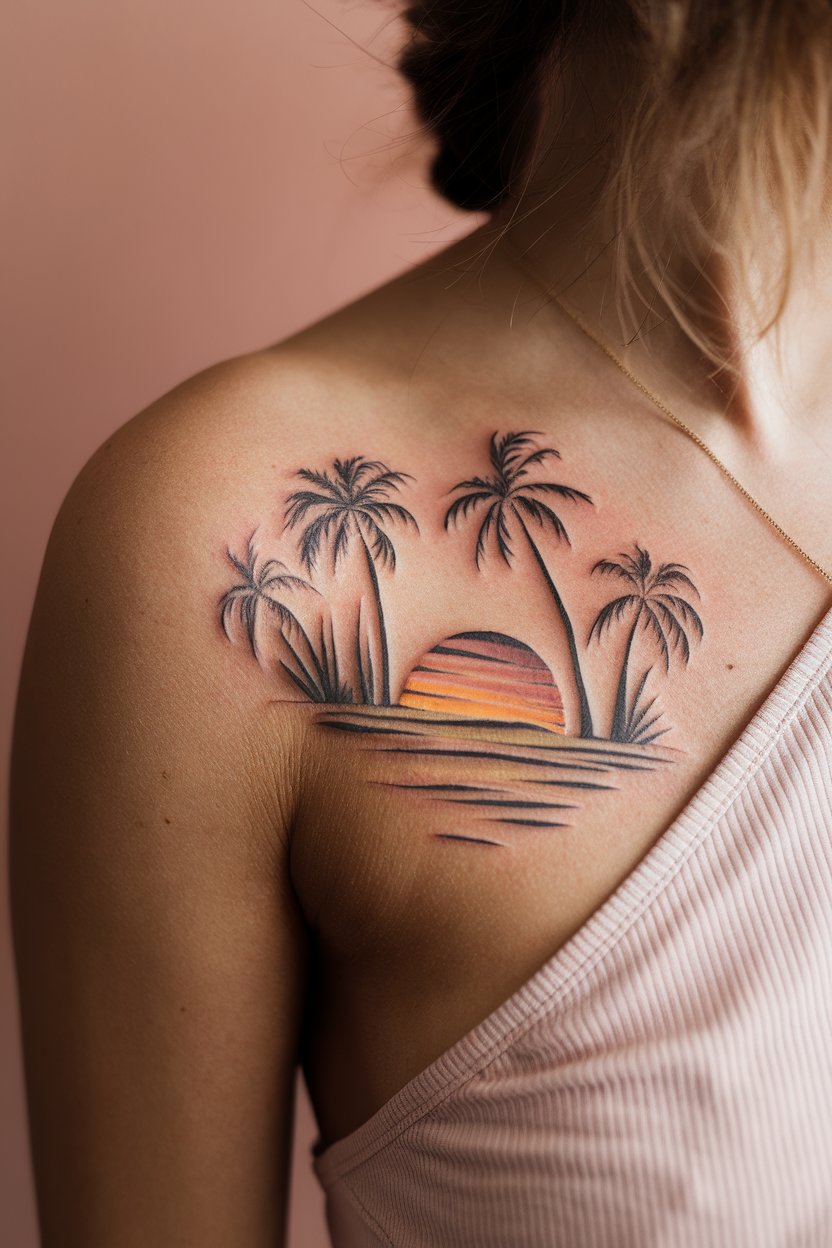 20 Beach Tattoos for Women That Capture Summer Vibes – inkspiredtattoos.com