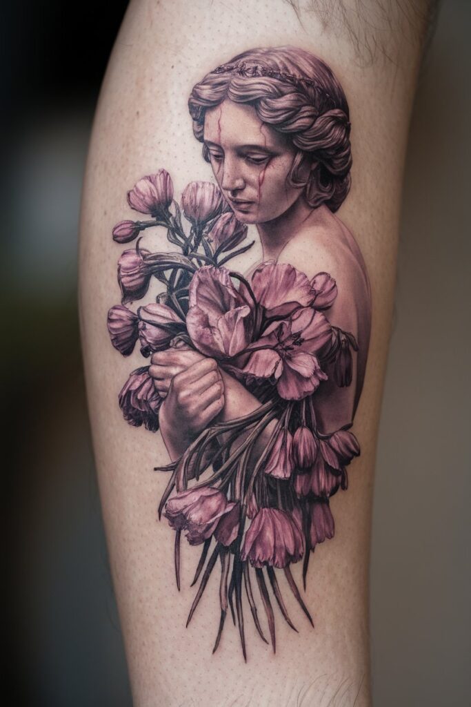 11. Sorrowful Goddess Holding Flowers
