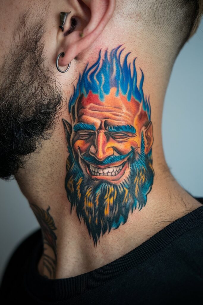  Hades Tattoo with Fiery Vibrance