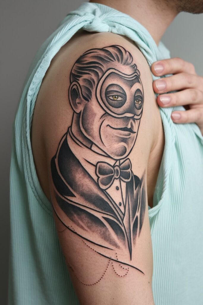 Mysterious Gentleman Tattoo A Blend of Elegance