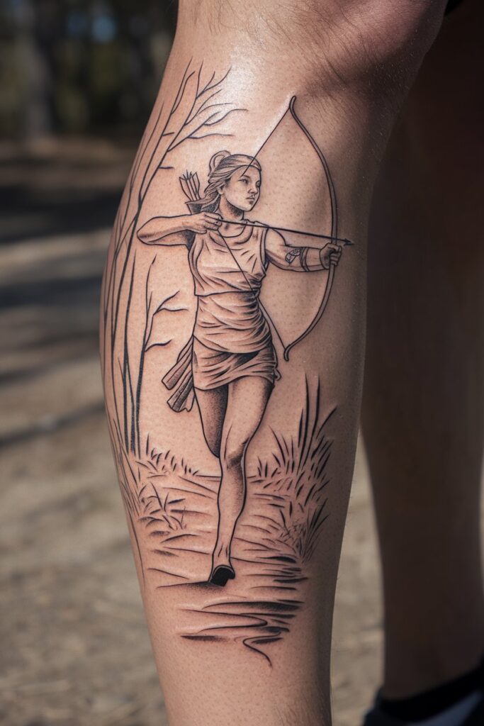 12. Artemis on the Hunt Tattoo