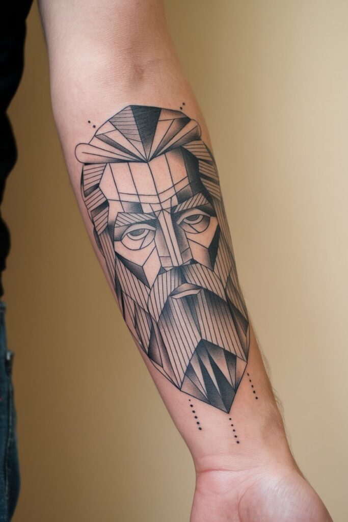 Geometric Vision Tattoo Design