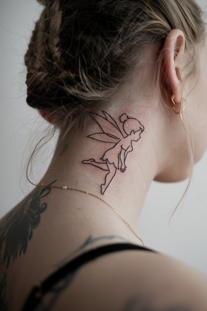 Whimsical Neck Tattoo