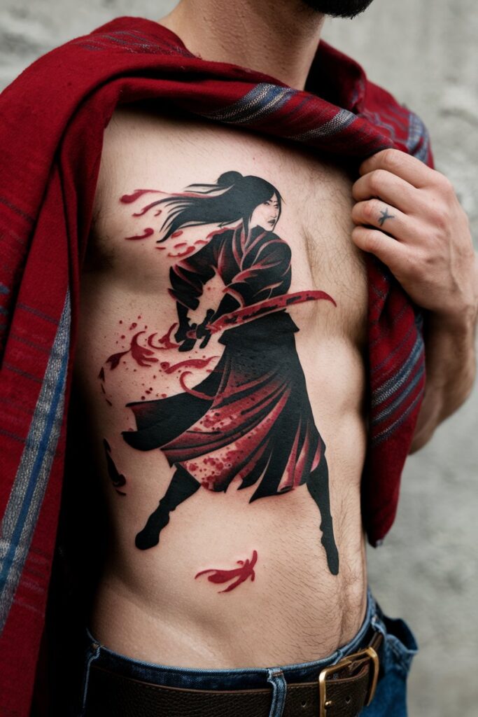 Mulan Warrior Tattoo with Dynamic Motion