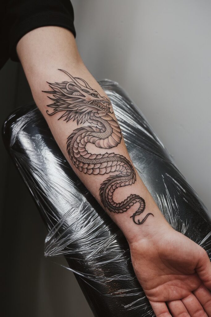 Dragon Forearm Tattoo Fierce Elegance