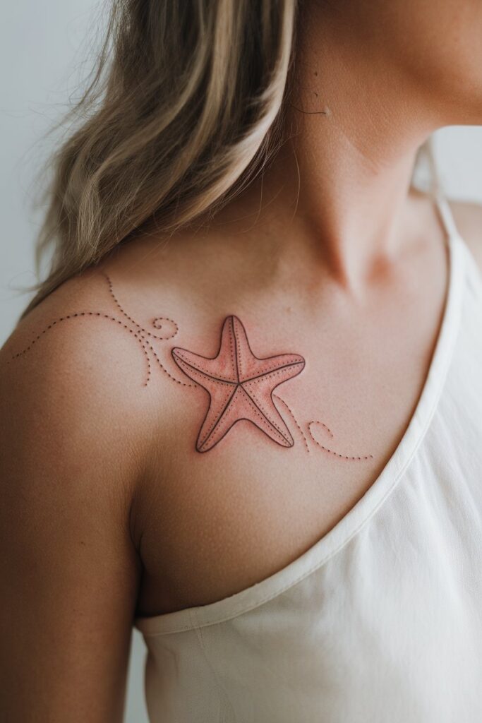 Starfish Tattoo on the Shoulder