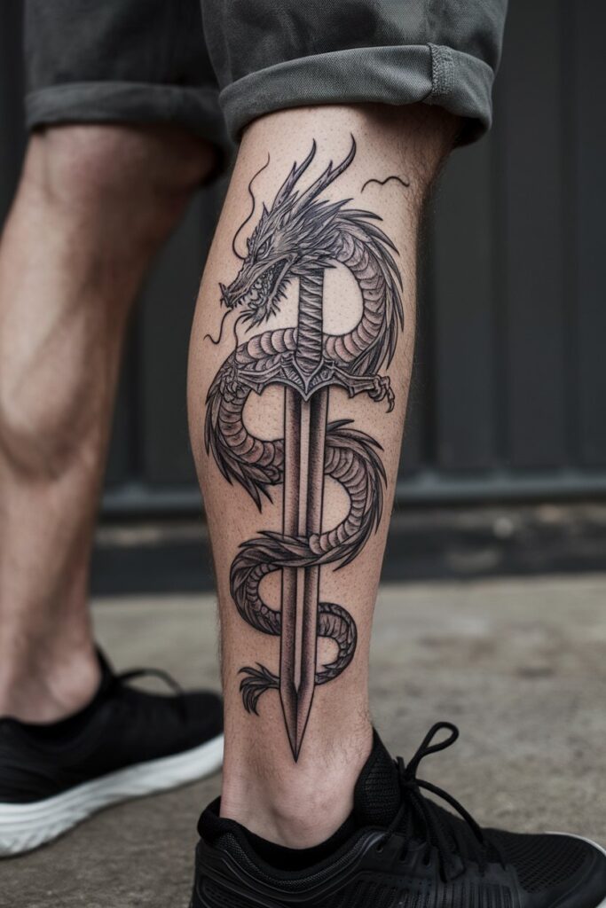 Sword and Dragon Tattoo Power in Precision