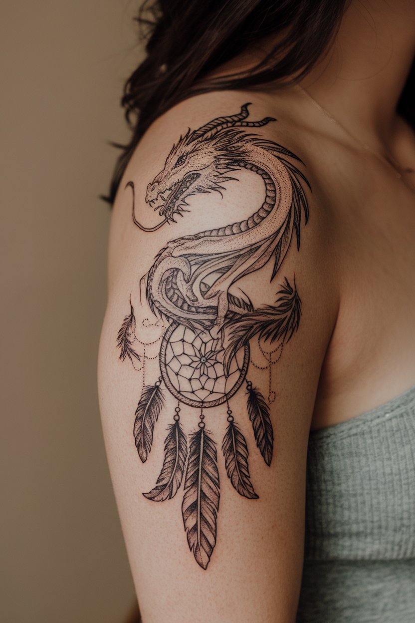 20 Dragon Tattoos for Women That Inspire Power and Beauty ...