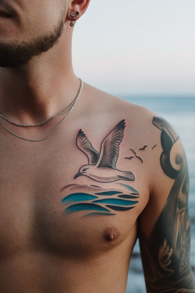 Seagull Tattoo for Freedom and Flight