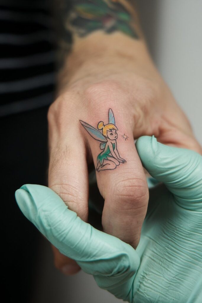 Tinkerbell Finger Tattoo Design