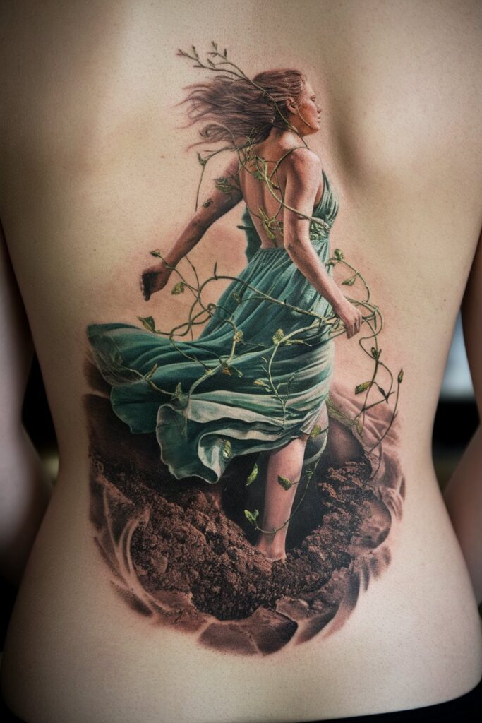 9. A Vivid Tattoo of Growth and Transformation