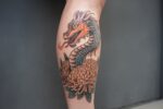 15 Dragon Tattoos with Flowers Designs to Empower Your Look