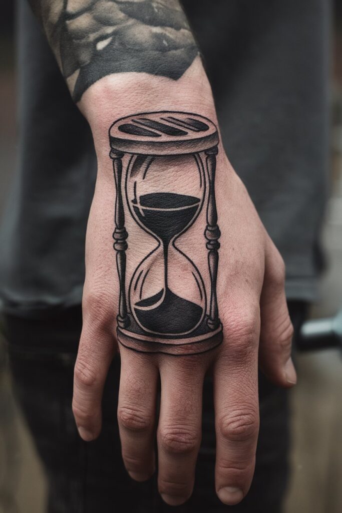 Hourglass Hand Tattoo