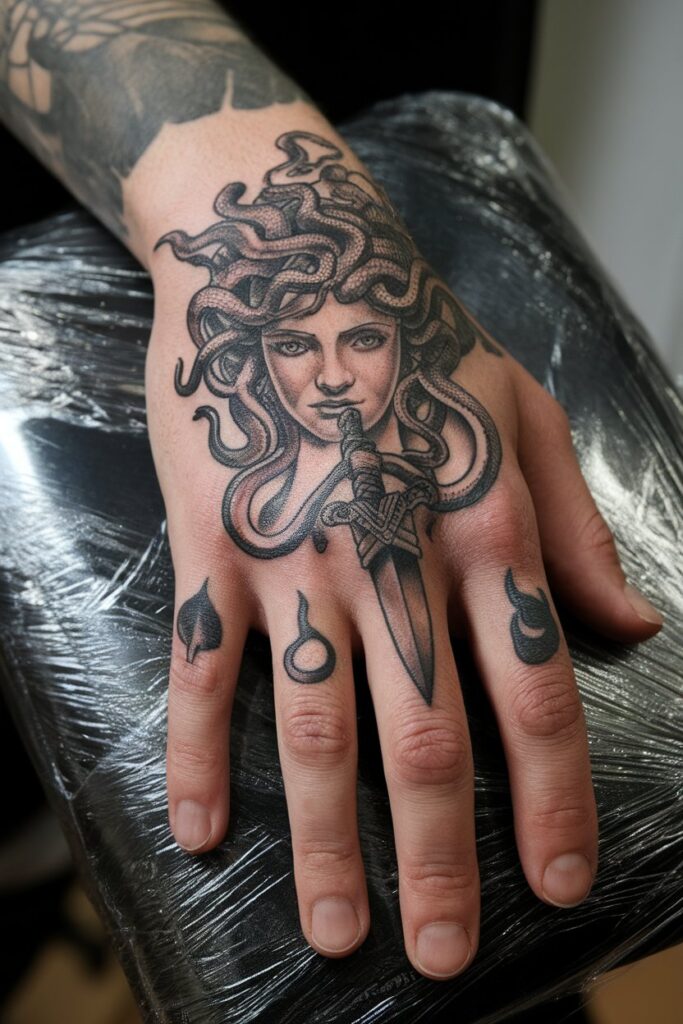 Medusa Hand Tattoo Fierce and Fearless Symbolism