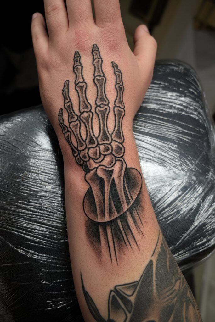 Skeletal Hand Tattoo