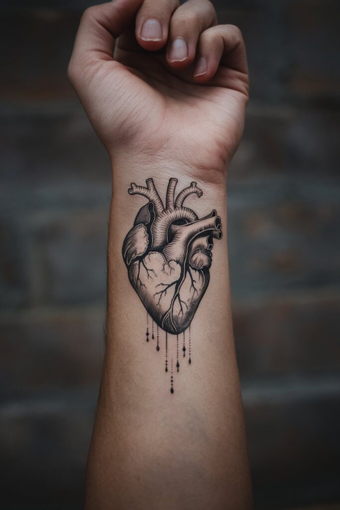 Anatomical Heart Tattoo